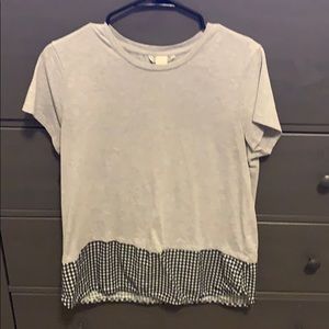 Dual patterned T shirt